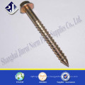 China manufacturer stainless steel zinc plated hex flange screw